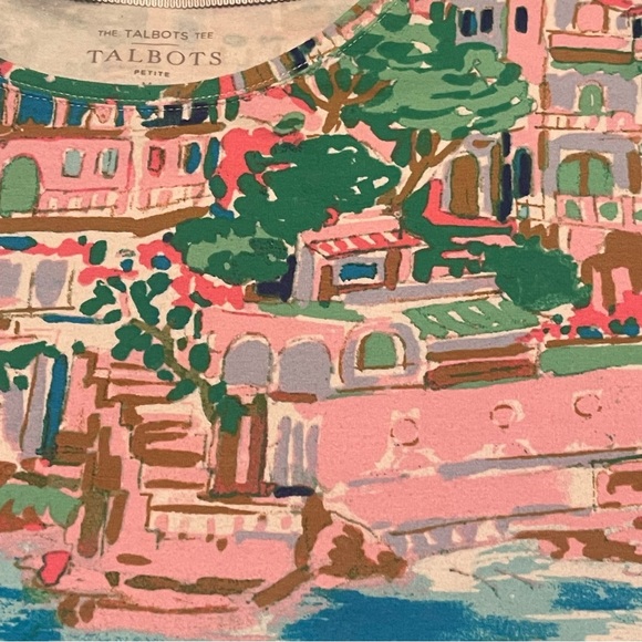 TALBOTS TEE Lake Como. Petite Medium. 
95% cotton, 5% spandex. - Picture 7 of 9